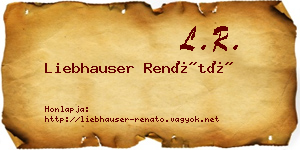 Liebhauser Renátó névjegykártya